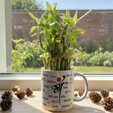 Special Maa Mug With Bamboo Plant