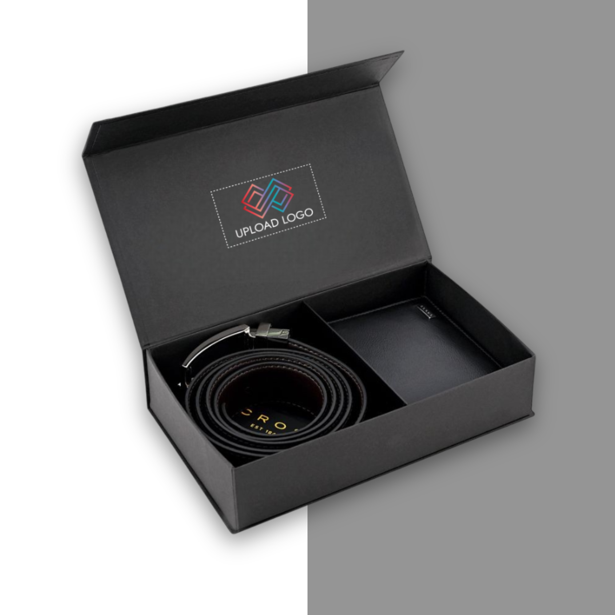 Bi-Fold Wallet With Reversible Belt Black