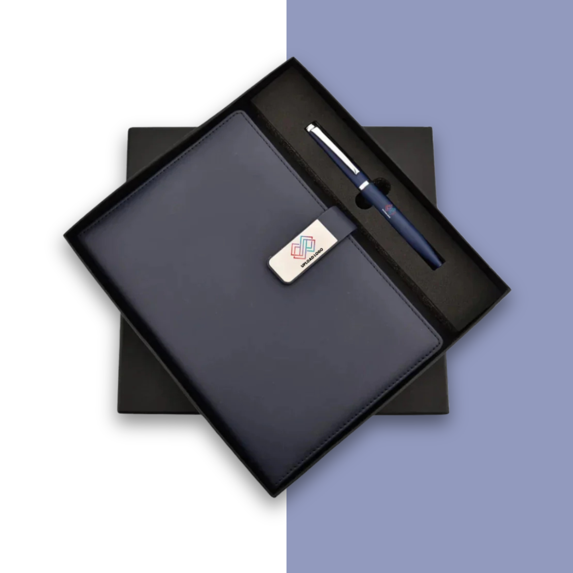 Diary Pen Set Black Blue