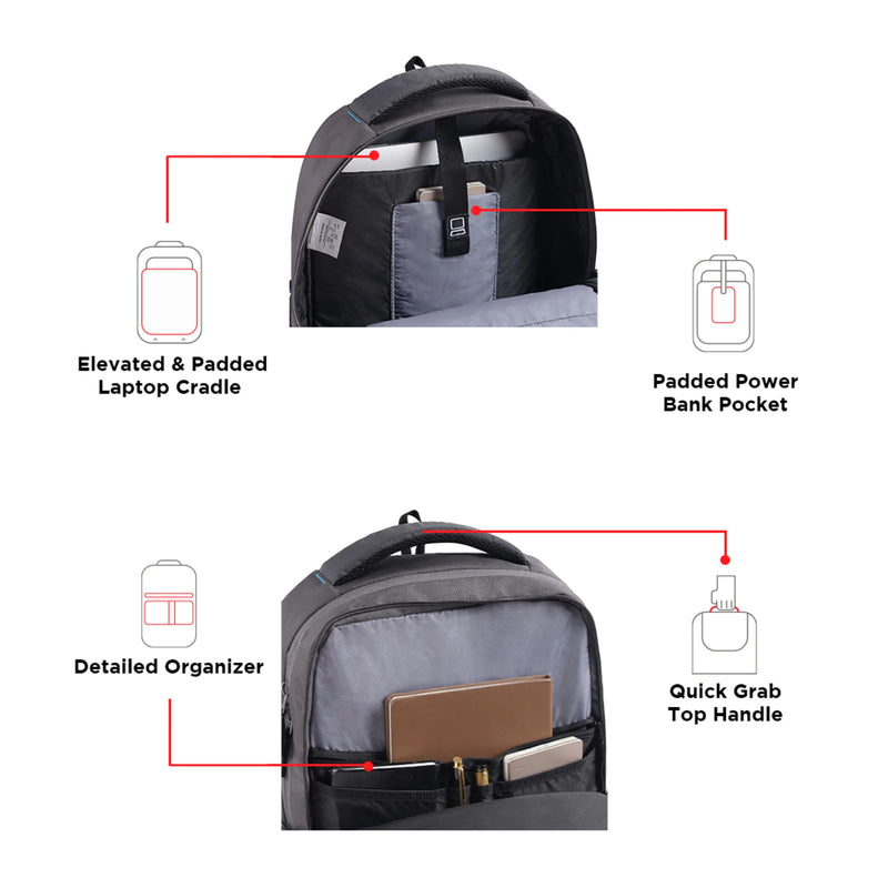 Volt 15.6 inch Office Laptop Backpacks (24 Ltrs)