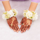 Handcrafted White Floral Hand Jewellery