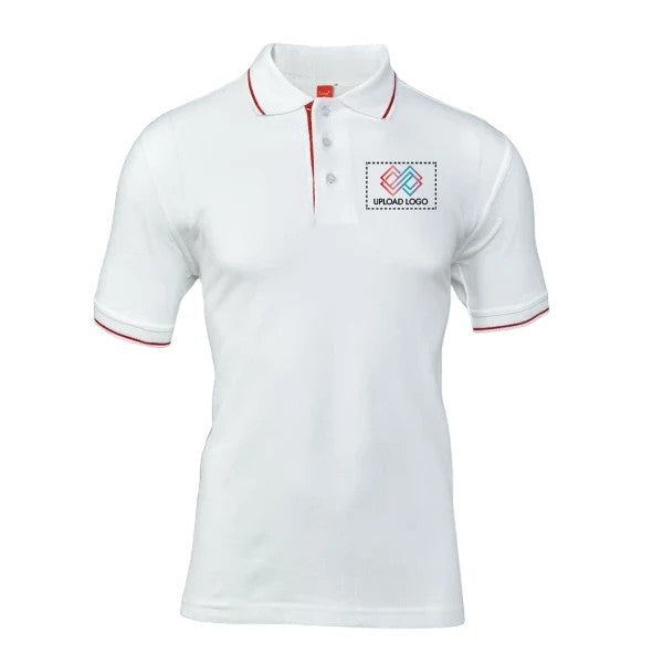 Men's Tipped Elegance Polo T-shirt with Embroidered Logo
