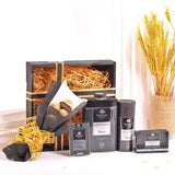 Yardley Black Kit for Men gift hamper with personal care essentials and Ferrero Rocher chocolates, ideal for birthdays and festive gifting.