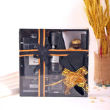 Yardley Black Kit for Men - Gentleman Range Gift Pack in a transparent-lid wooden box with ribbon, perfect for gifting occasions.