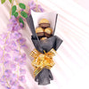 Elegant chocolate bouquet with Ferrero Rocher wrapped in black and gold, part of the Yardley Black Kit for Men gift hamper collection.
