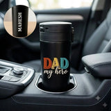 Personalized Dad My Hero Vacuum Travel Tumbler