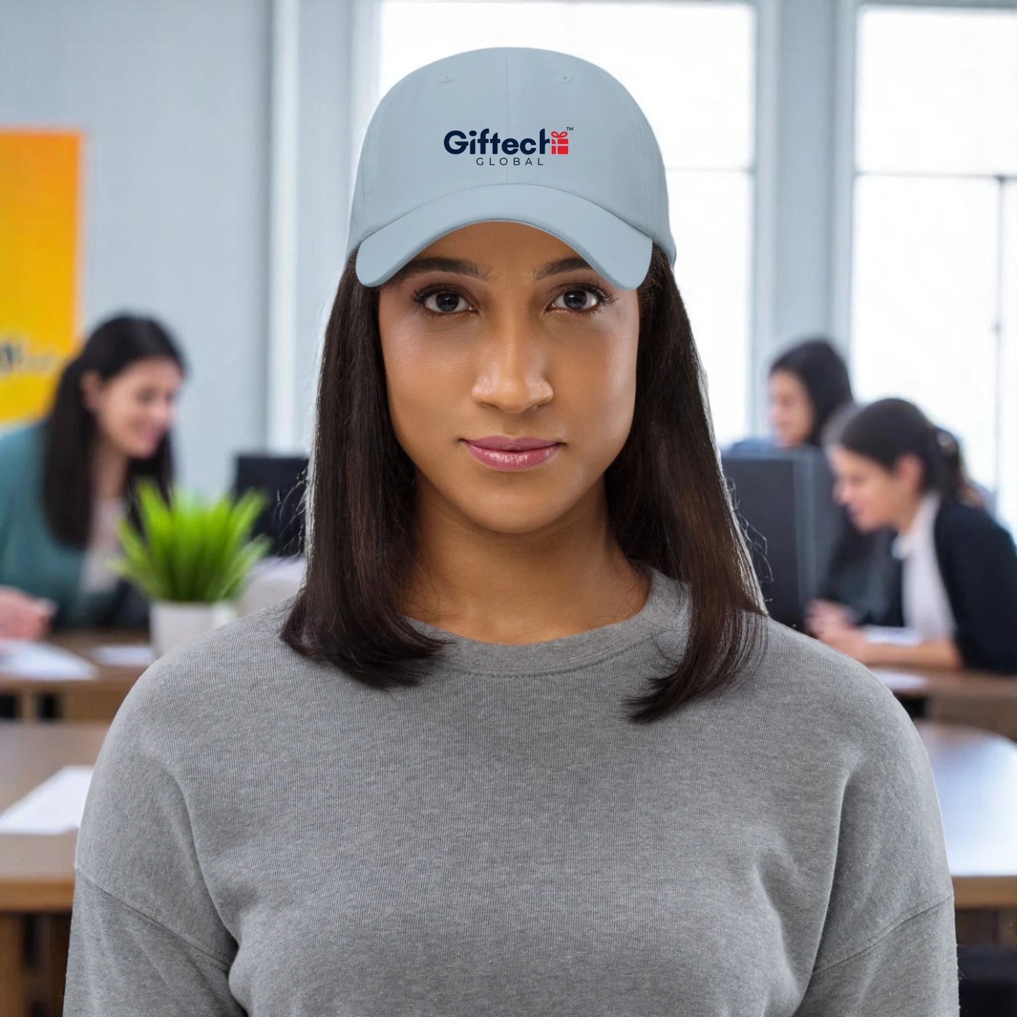 Baseball Cap with embroidered logo Light Blue