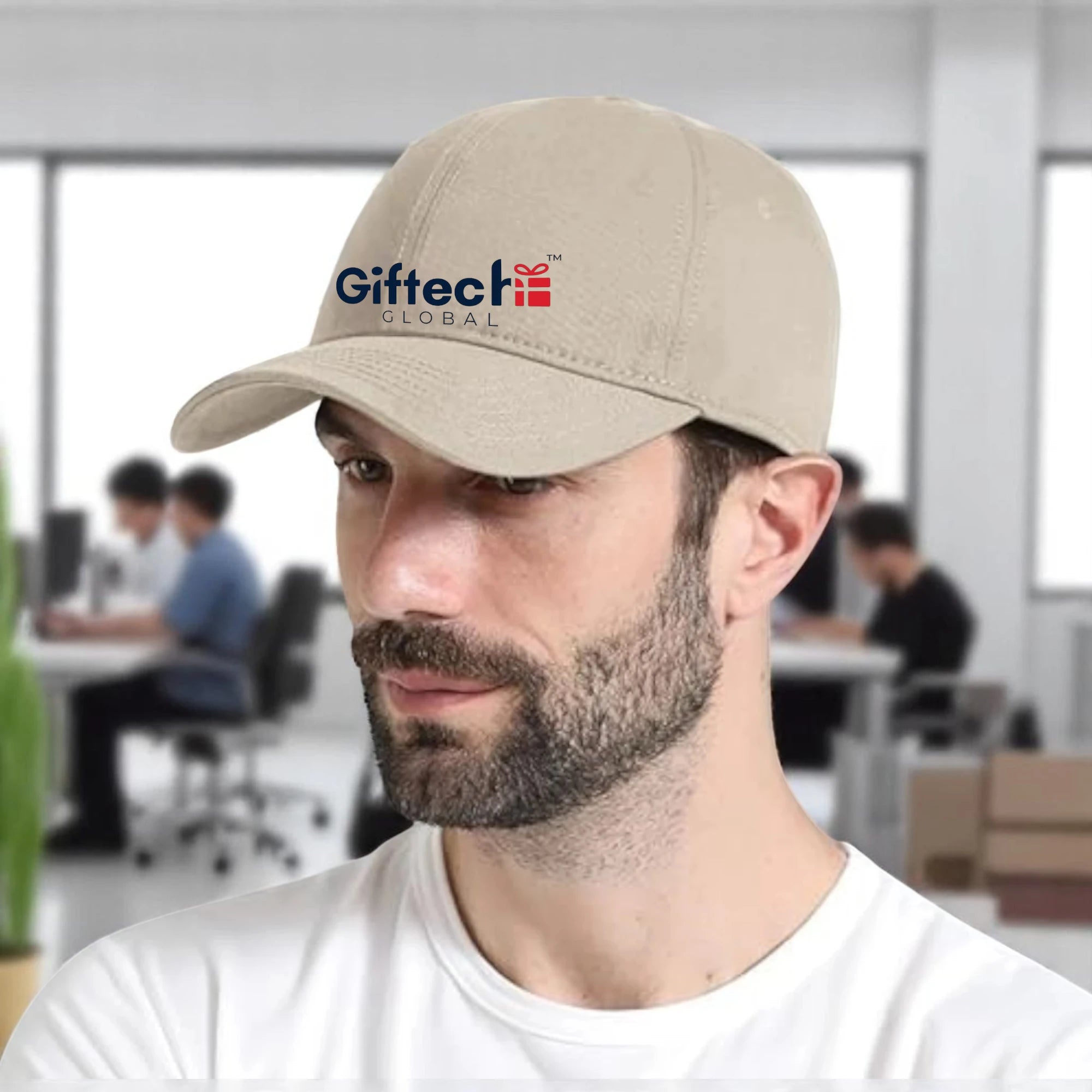 Baseball Cap with embroidered logo Khakhee