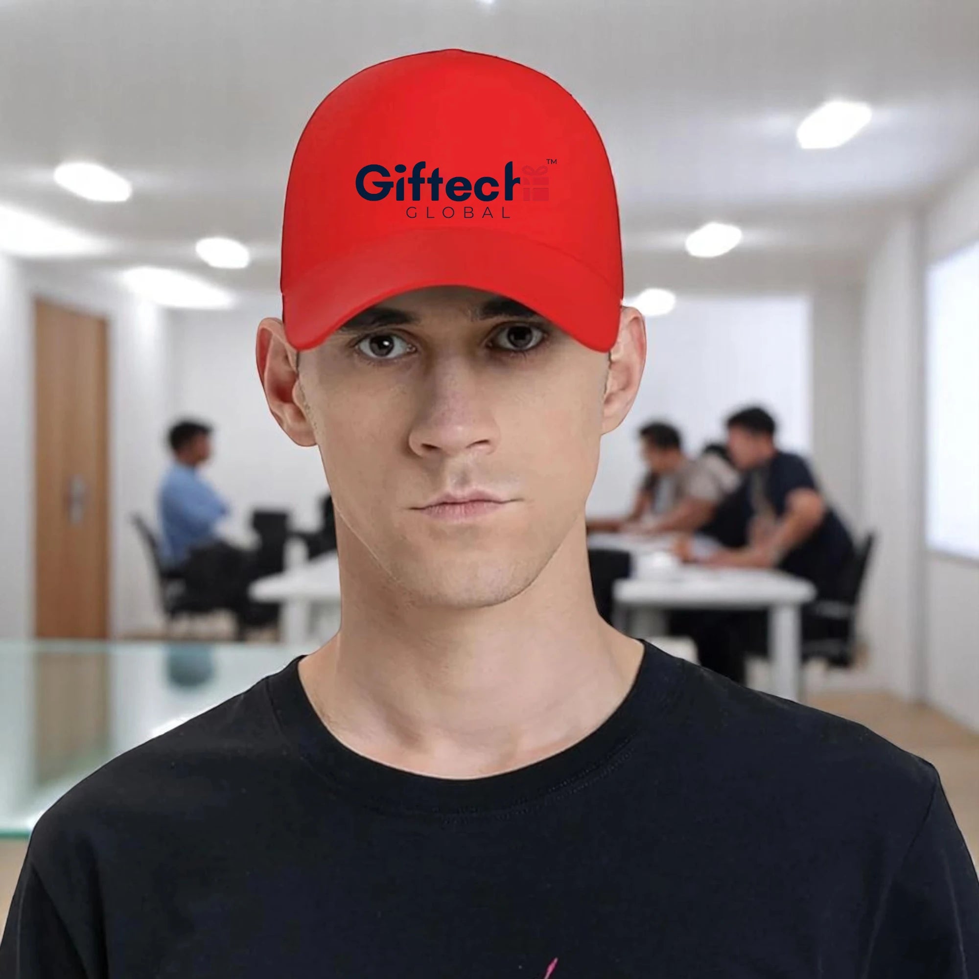 Baseball Cap with embroidered logo Red