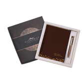 Notebook set with pen in a box on a white background