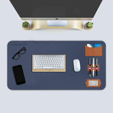 MANCHESTER DESK MAT ( LEATHERITE LEATHER ) Navy