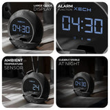 Ellipse Digital Clock with Bluetooth Speaker