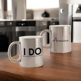 I Do Personalized Metallic Couple Mugs (350ml) - Set Of 2