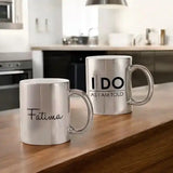 I Do Personalized Metallic Couple Mugs (350ml) - Set Of 2