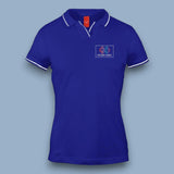 Women's Tipped Elegance Polo T-shirt with Embroidered Logo