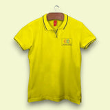 Women's Tipped Elegance Polo T-shirt with Embroidered Logo