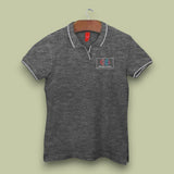 Women's Tipped Elegance Polo T-shirt with Embroidered Logo