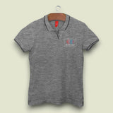 Women's Tipped Elegance Polo T-shirt with Embroidered Logo