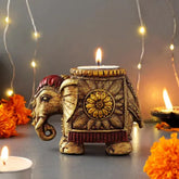Elephant Hand Painted T-Light Holder