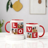 LoveFrame – Personalized Couple Photo Mugs (Set of 2)