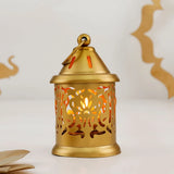 Temple Shaped Tea Light Holder With Candle - Set Of 2