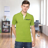 Luxura Highline Polo with Embroidered Logo Apple Green with White