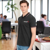 Royal Fusion Polo T-shirt with Embroidered Logo Charcoal Grey