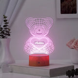 Personalized Teddy Bear LED Lamp