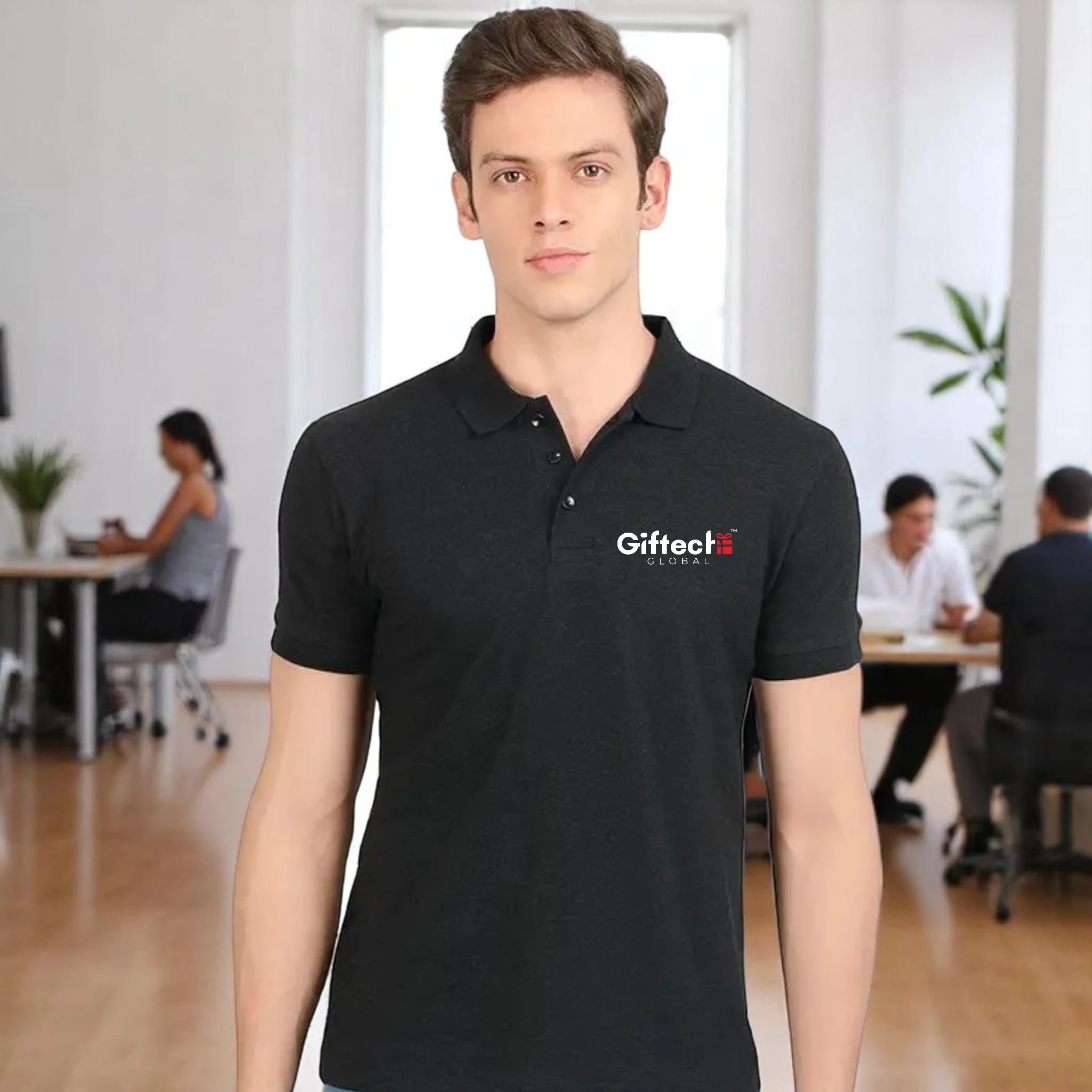 Cotton Classic Polo T-shirt with Embroidered Logo