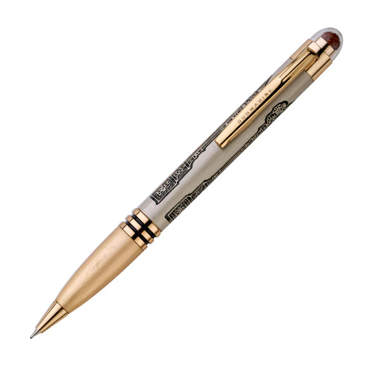 Luxury pen with gold accents on a white background