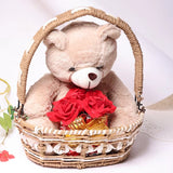 Plush Bear with Chocolates & Roses
