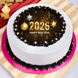 New Year Choco Vanilla Cake