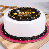 New Year Choco Vanilla Cake