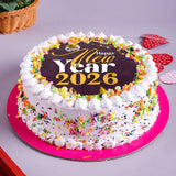 New Year Celebration Vanilla Cake
