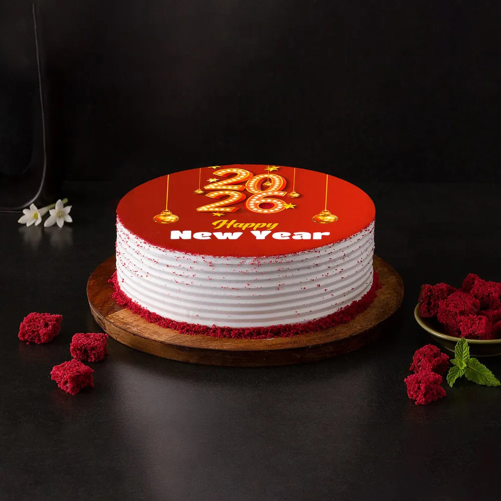 Mini Red Velvet Cake for New Year Celebrations