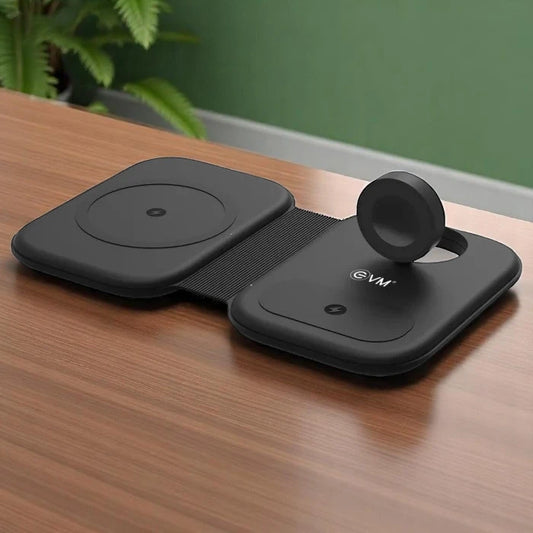 EVM Black Enpad 3 in 1 Wireless Charging Station EK10190