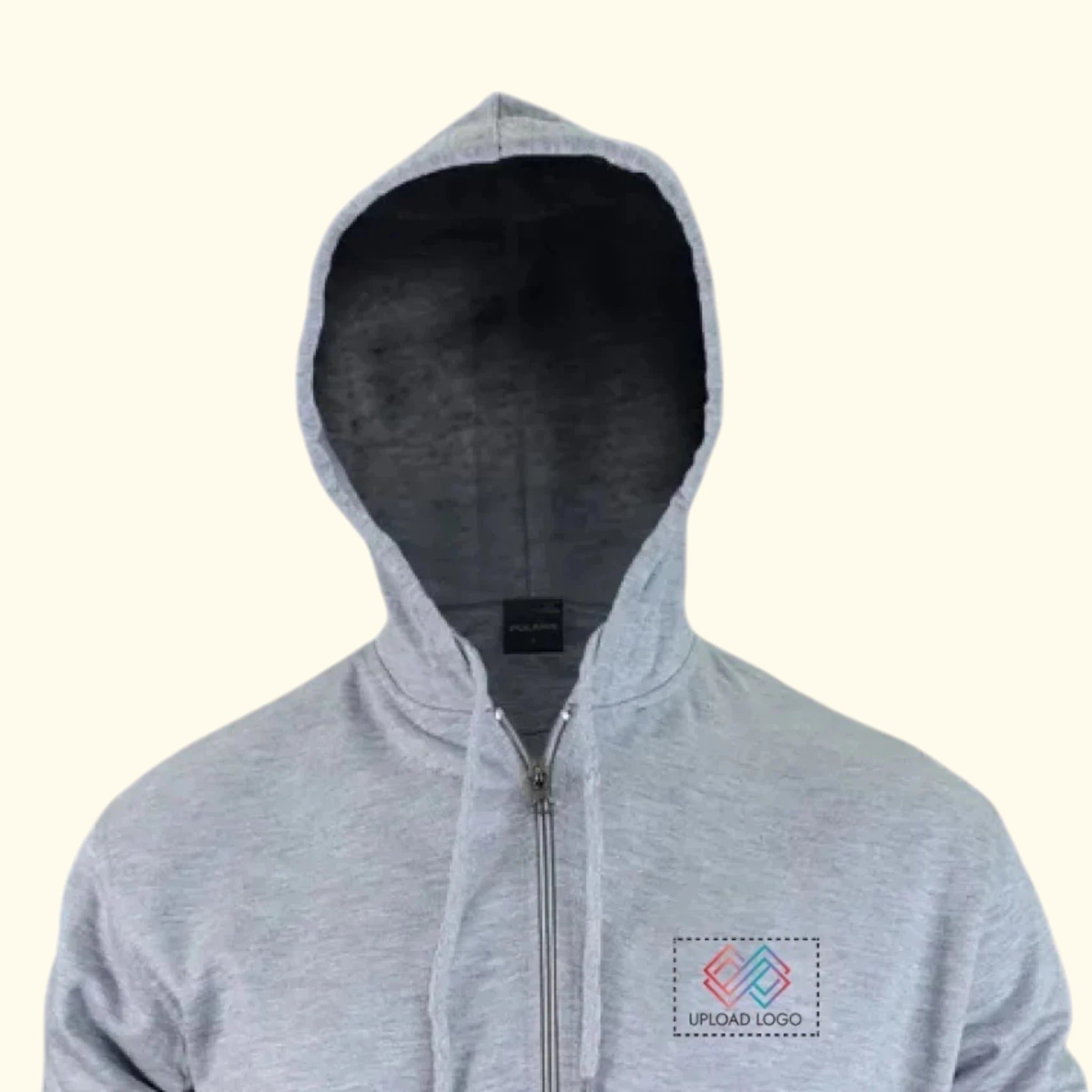 Blend Ease Zippered Hoodie with embroidered logo