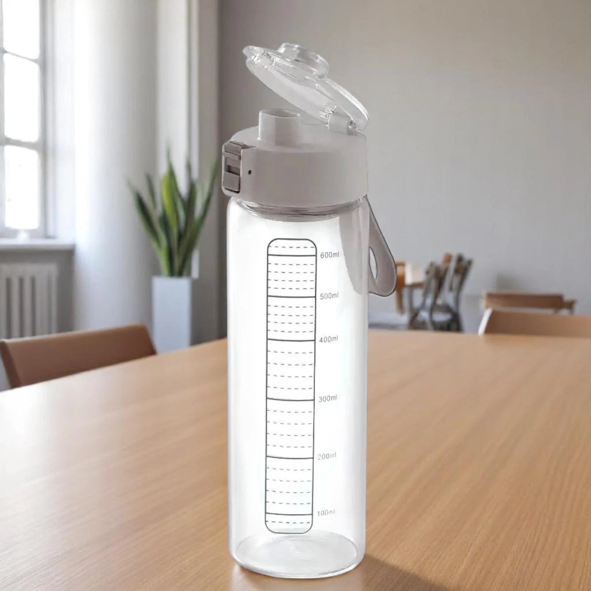 CLEANSE GLASS BOTTLE CAPACITY -600ML WHITE