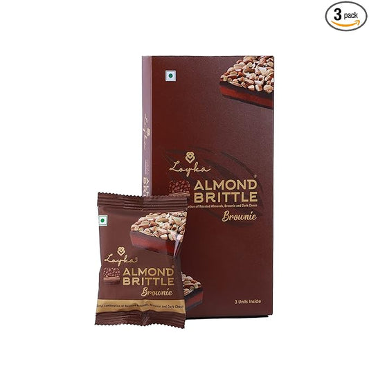 Almond Brittle Brownie 3 pcs