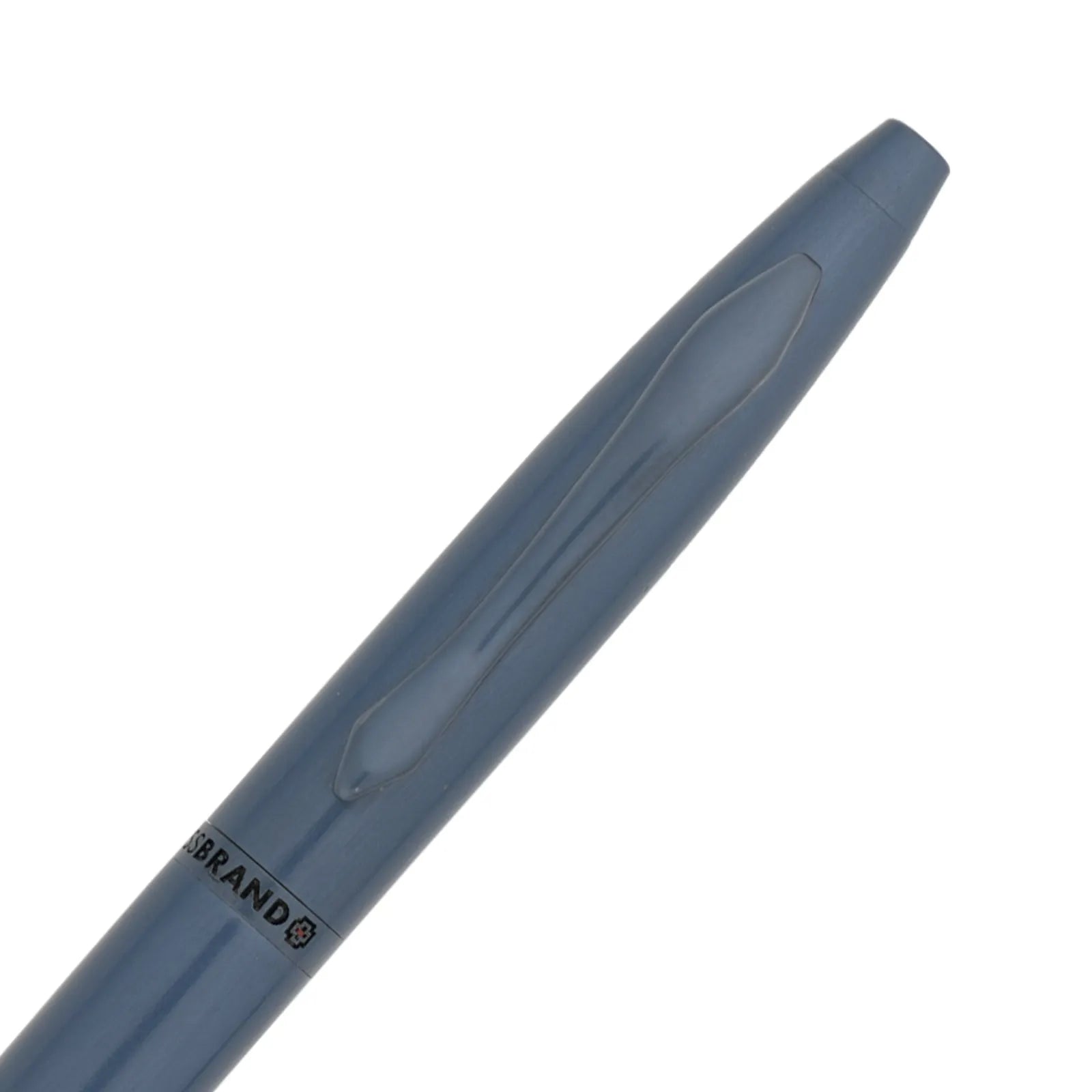 Blue pen on a white background