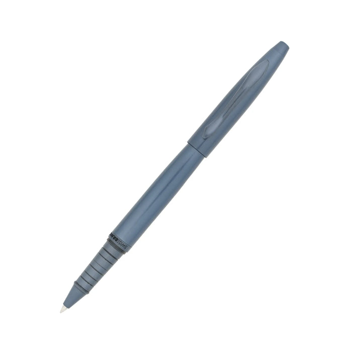 Blue pen on a white background