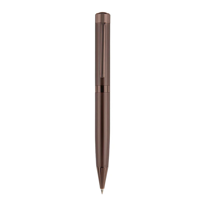 Brown pen on a white background