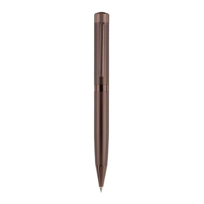 Brown pen on a white background