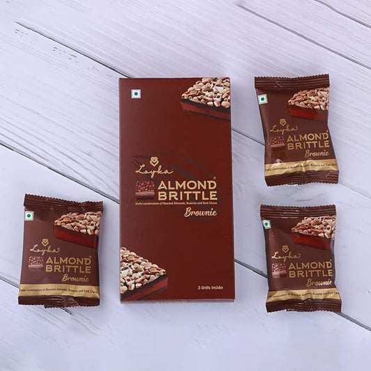 Almond Brittle Brownie 3 pcs
