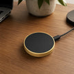 Light Wave Wooden Wireless Charger with Glow Logo – 15W