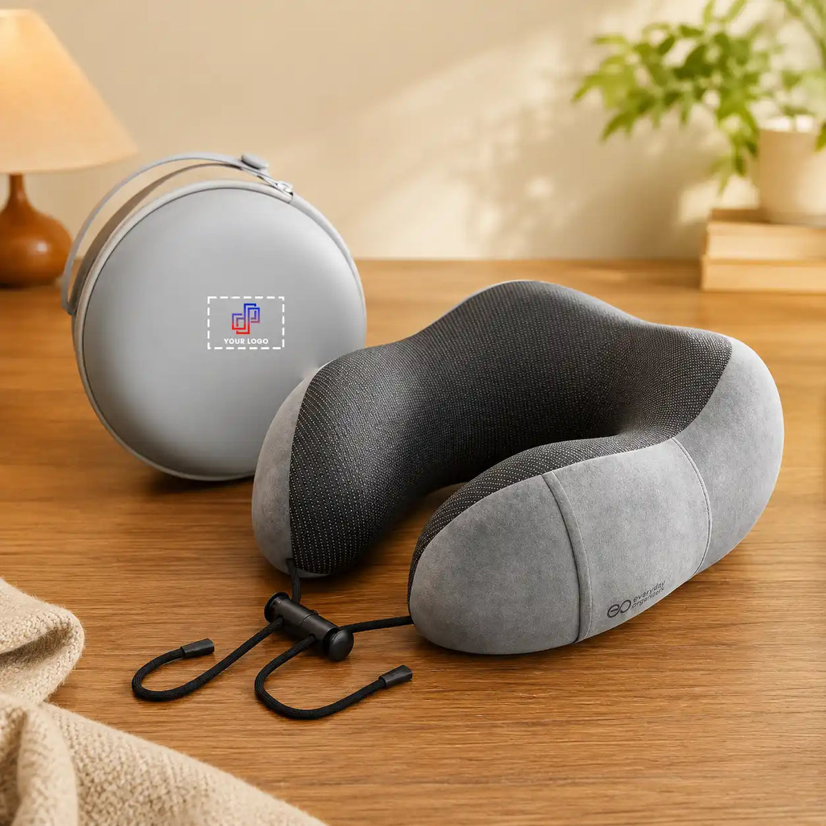 Voyage Memory Foam Neck Pillow with Travel Case