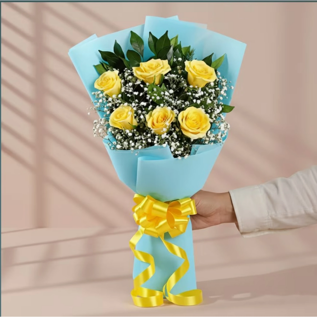 6 Yellow Roses Bouquet