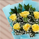 6 Yellow Roses Bouquet