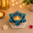 Crimson Bloom Resin T-Light Holder