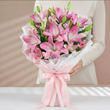 7 Pink Asiatic Lilies Bouquet